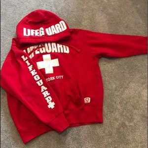 Red New York life guard Sweatshirt